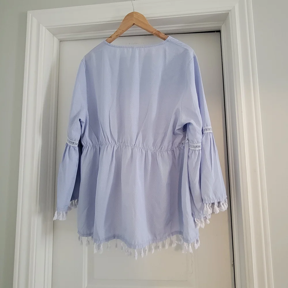 Purple Boxy 3/4 Sleeve Tunic - Picture 8 of 8